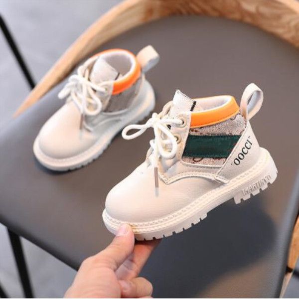 Mode Koreanische Designer Kinder Stiefel 2022 Neue Herbst Spitze up Jungen Martin Stiefel Mädchen Schuhe winter rutschfeste warme baby Walker Schuhe