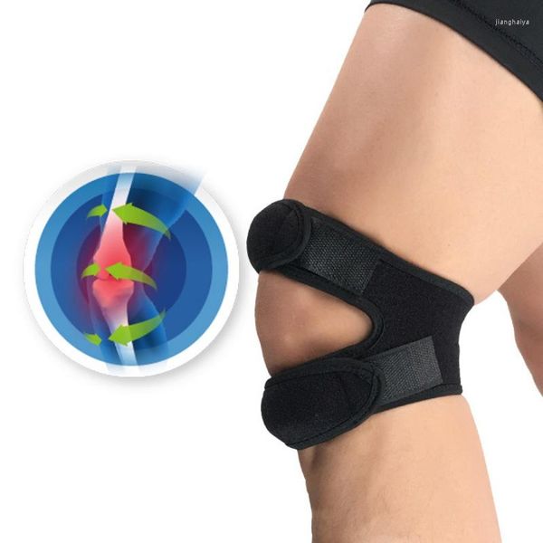 Joelheiras 1pcs suportam patela faixas elásticas de fita de bandagem esportiva banda de protetor de cinta para fitness de esportes de futebol BRACE