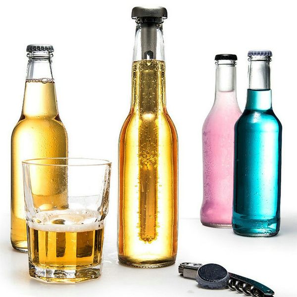 Varış Buz Kovaları ve Soğutucular Paslanmaz Çelik Wineliquor Chillercooling Rod In-Bottle Pourer Bira Soğutucu Sopa Solun