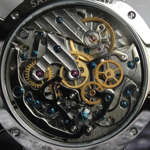 Armbanduhren Herrenuhr Chronograph Zeitmesser Manuelle mechanische Armbanduhr Blasenspiegel 40mm Gehäusegröße Montre Hommes