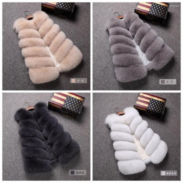 Femmes Fourrure Femmes Chaud Outwear Gilet Faux Hiver Gilet Manteau Veste Gilet Manteaux XMAS Cadeau De Noël