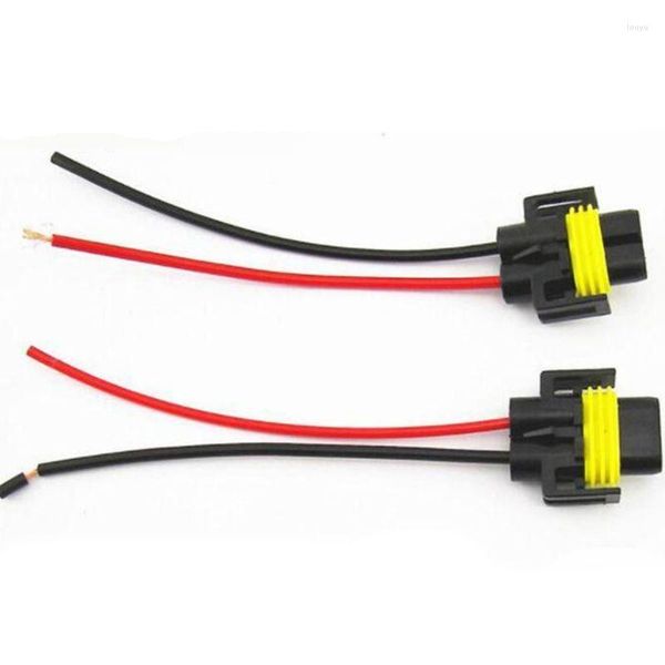 Sistema de iluminação 2 PCs H11 H8 Adaptador feminino do chicote de arnês para o farol de névoa C63D