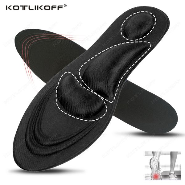 4D Memory Foam Orthopädische Einlegesohlen Für Schuhe Frauen Männer Flache Füße Arch Support Massage Plantarfasziitis Sport Laufschuhe Soft Pad