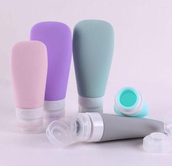 Bottiglie di stoccaggio Barattoli Il set da viaggio diviso a forma di ventaglio contiene shampoo lozione cosmetici e prodotti per la cura della pelle a prova di perdite in silicone