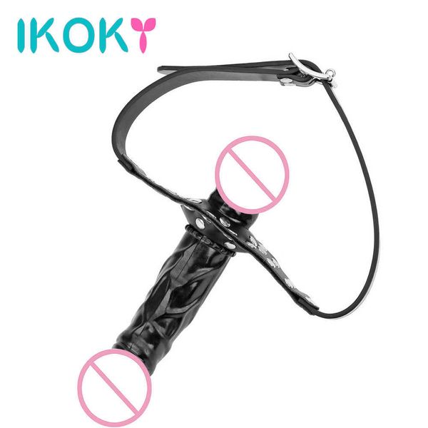 Itens de beleza Fake Artificial Penis Mouth Gag Dildos para homens Men Men Plug Butt Dilator Sexy Toys Casais Casais Adultos Jogos Eróticos Loja de produtos eróticos