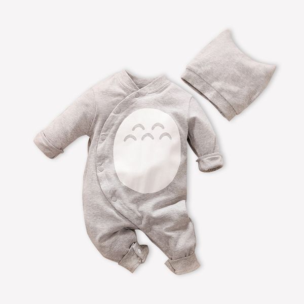 Pagliaccetti nati Little Baby Girls Boy Clothes Cute Animal Totoro Costume Bebes Born Twin Abbigliamento infantile Tuta Hat Set 221018