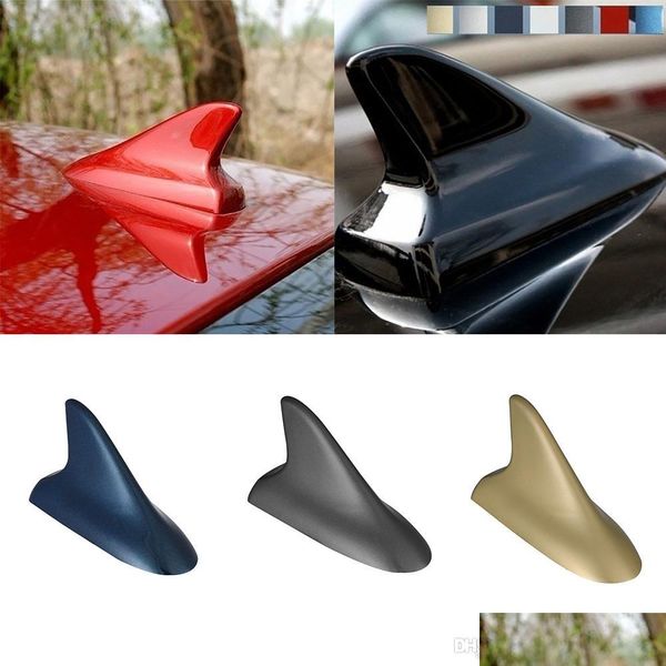 Araba antenleri siyah araba suv dekor tarzı kukla köpekbalığı yüzgeç anten çatı hava mtiple renk değiştirilmiş yüksek kaliteli akışa düşme dhidh dhidh