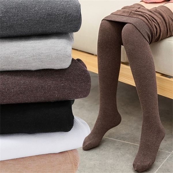 Leggings Strumpfhosen Winter warme Kinder dicker Streifen Plüsch Strumpfhosen Baby Mädchen Leggings Ballett Tanz Kinder Velvet Weiß Tanz Strumpfhosen 221006