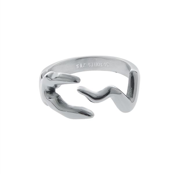 2022 nuevo anillo Irregular para hombres/mujeres, diseño de nicho, líneas HipHop Street Fashion, accesorios de marca de acero de titanio que combinan con todo