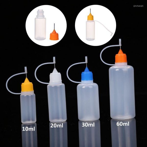 Bottiglie di stoccaggio 10/20/30/60 ML Punta dell'ago Colla Applicatore Vuoto Per Dispenser Contagocce Mestiere Vernice Liquida FAI DA TE 2022 5 pz/set