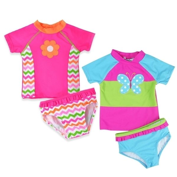 Baby Bikini Sets Girl Girl Swimsuit infantil Suits Bathing Girls Summer Girls Two Pieceswear Shorts T-shirt Beach 220426