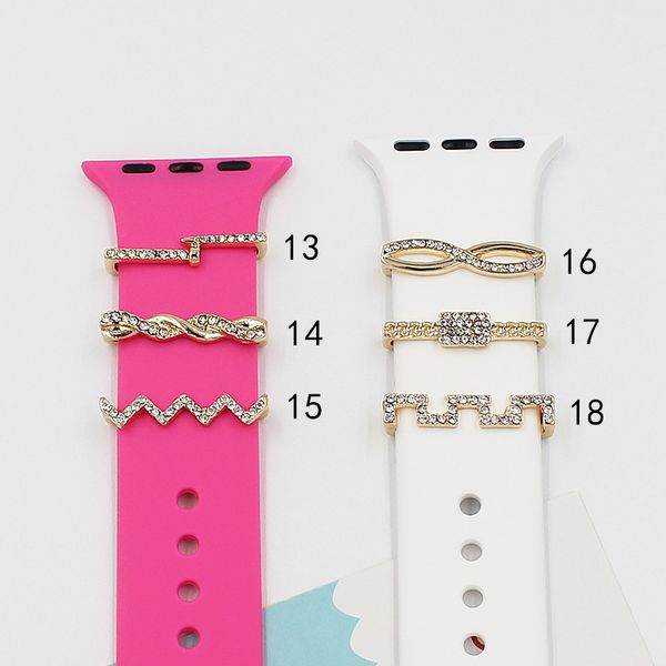 Assista Acessórios para anel Charms para Apple Watch Band Bracelet Leg Decorative Nails Fit Iwatch Sport Strap Ornament Decoration