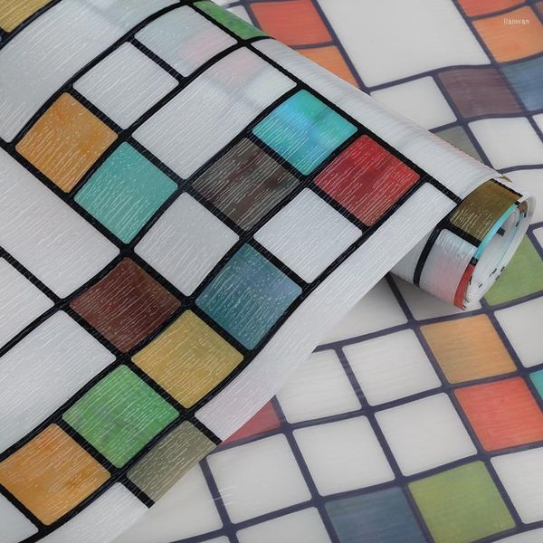 Fensteraufkleber Glasfilme befleckte Mosaik -Wohnkultur für Badezimmer Küchen Schlafzimmer Privatsphäre undurchsichtig und undurchsichtig