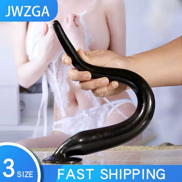 Articoli di bellezza Codino lungo Plug anale Perline Buttplug Clistere Serpente Bdsm Butt Silicone Giocattoli sexy economici Massaggiatore prostatico 18 sexytouse