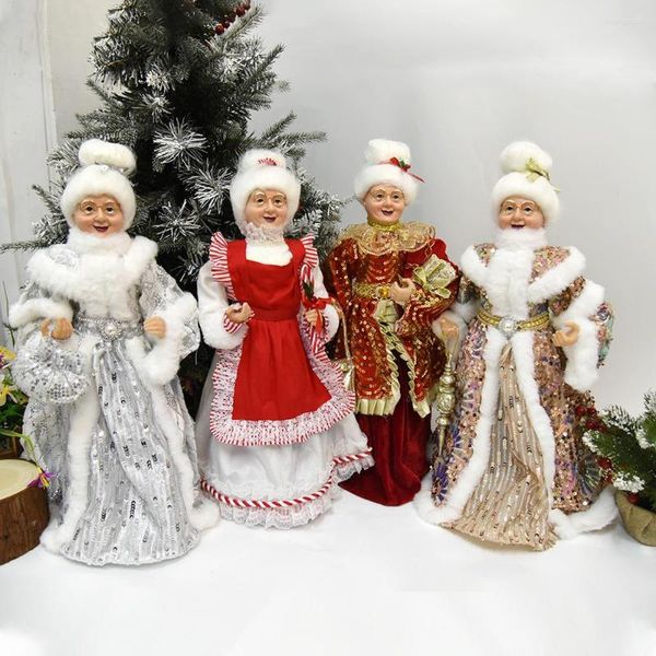 Decorazioni natalizie Decorazioni per l'albero Cucina Figurine per la signora Claus Decorazione per la casa Collezione per le vacanze 48 cm Nonna in piedi Babbo Natale