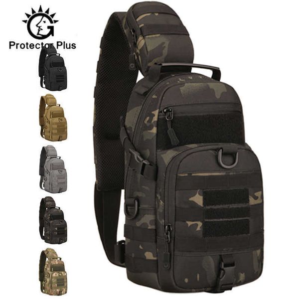 Borse da trekking Borsa a tracolla tattica Zaino da campeggio Molle Spalla militare Borse militari Sport all'aria aperta Escursionismo Viaggi Uomo Borsa da pesca X166A L221014