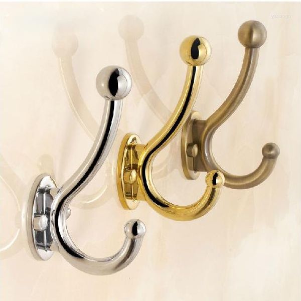 Robe Hooks Design Kleiderhaken aus massivem Messing mit Gold-/Silber-/Antikbronze-Finish, Badzubehör 4011