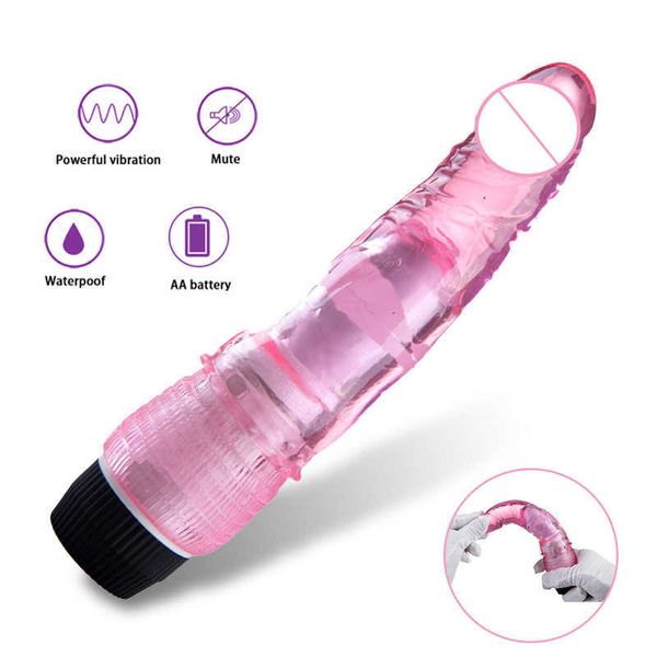 Articoli di bellezza Groen Dicken Dicken Vibratore Jelly Vibrierede Cock Realistische Penis G-Spot Super Vibrazione Weibliche Masturbatore Sexy Spielzeug Fr Frau