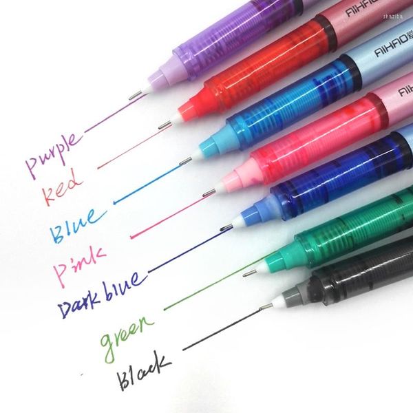 Caneta de desenho colorido para design de linha fina 0,5 mm de cor de canetas de cor de água de papel de artigos de ginásticos de escritório