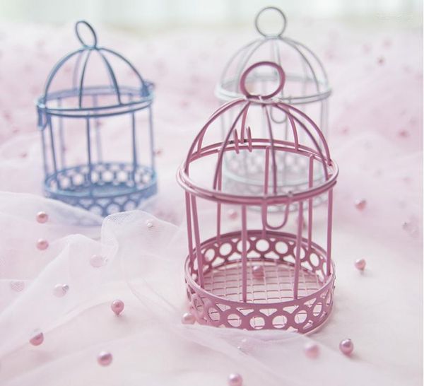 Embrulho de presentes 50pcs europeu Creative Iron Romantic Romantic Bird Cage Candy Candy Favor and Gifts Wholesale