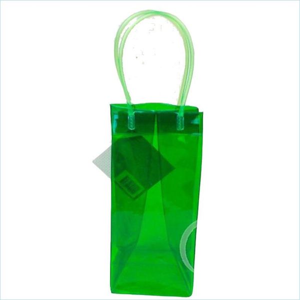 Borse portaoggetti Borsa in PVC Borsa per negozio di abbigliamento Colla morbida Sacchetti regalo Vino Birra Plastica Colore Trasparente Moda Fermezza Consegna a goccia Dhosr