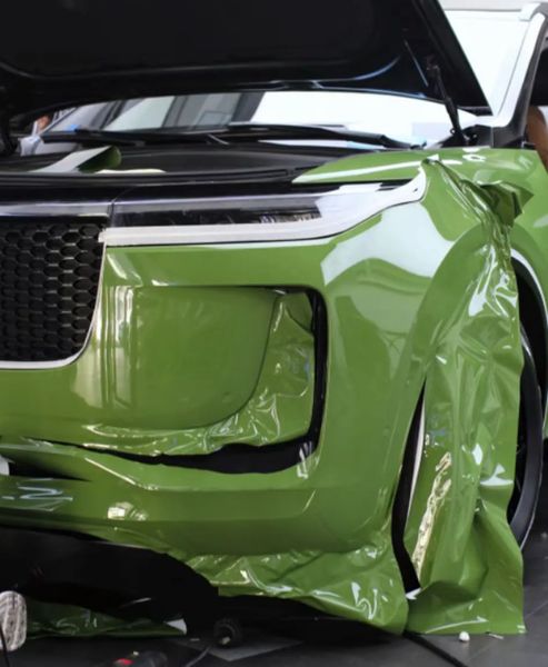 Super Gloss Racing Green Vinyl Wrap Adh￤sive Aufkleber Aufkleber Aufkleber Tastkal Gr￼ne Glanzwagen -Wickelfolie Rollen mit Luftabgabe Blase frei