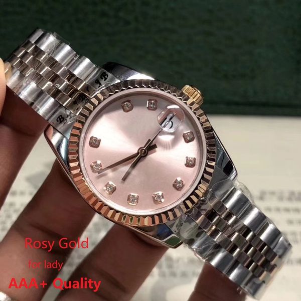Женские автоматические механические часы из нержавеющей стали, светящиеся водонепроницаемые, 31 мм, женские часы, парный стиль, классические наручные часы