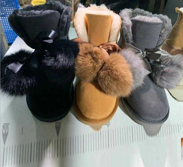 Sıcak sat yeni klasik tasarım kız kadın aus peluş peluş koyun derisi kar botları kısa kar botları kürk integra ted sıcak botları koru