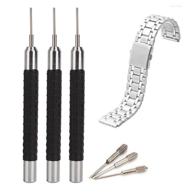 Onarım Kitleri İzle 3 PCS Alaşım Bant Strap Bilezik Bağlantı Bağlantı Pimi Çıkartma İğneleri Punch Yay Çubukları Düzenleyici Aracı