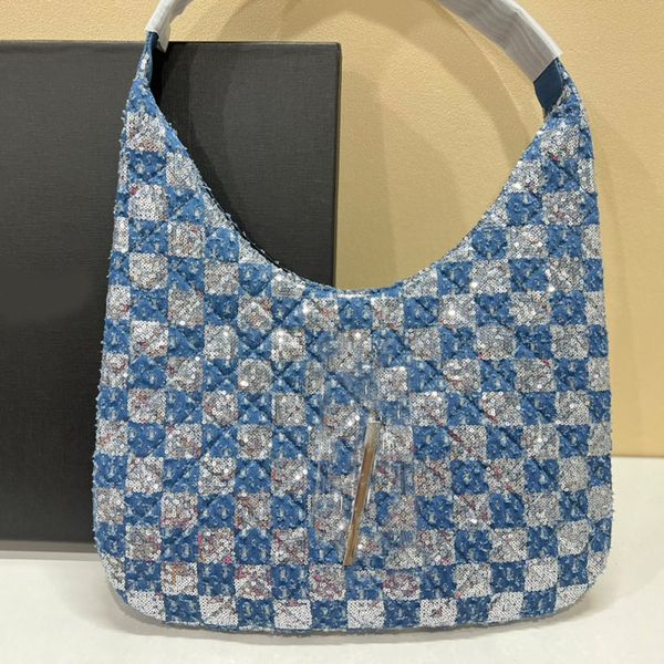 Bolsa de compras com as axilas acolchoadas Gaby Bolsa de grande capacidade para bolsa de ombro de couro genu￭no Moda de lantejous completos letra grande hasp z￭per interno