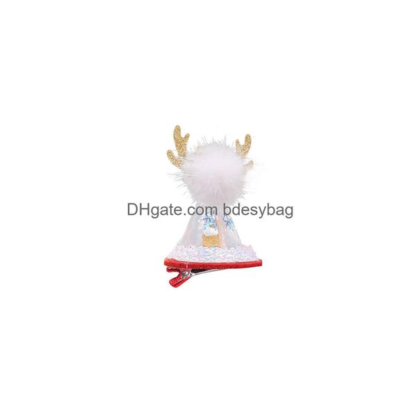 Dog Apparel Christmas Reindeer Festival Decorativo CLIP DE PET CHIP Usando gato hathat Drop Deliver