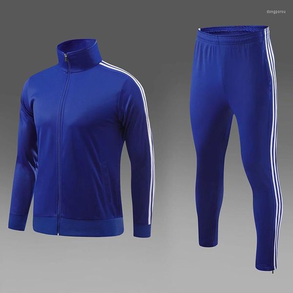 Men's Tracksuits 2022 Personalizou seu próprio logotipo Tracksuit Winter Aquecimento Jaqueta de treinamento Soccer and Calças Conjunto