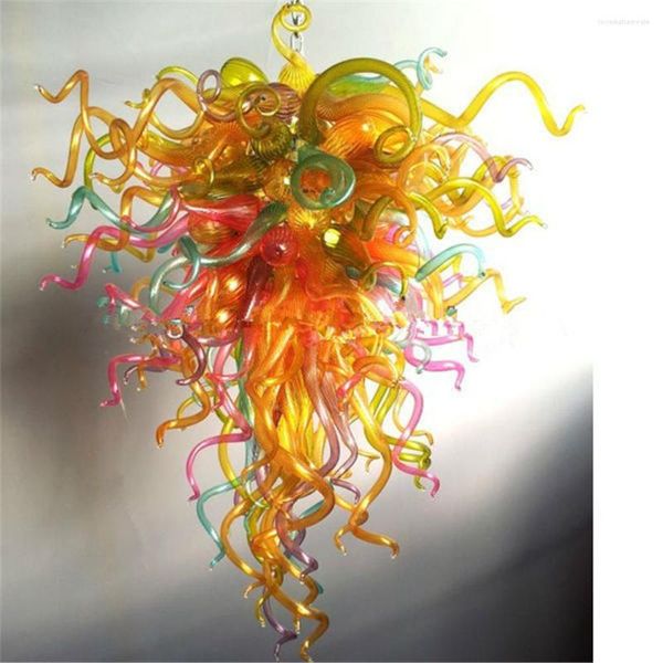 Kronleuchter El Decorative Light Europäischer Chihuly mundgeblasener moderner Kristall-Kronleuchter aus Muranoglas