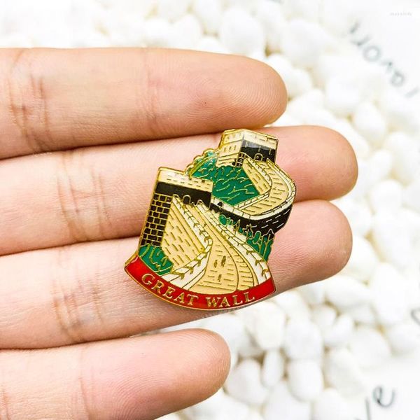 Spille Distintivo nazionale Cinese La Grande Muraglia Pin Regalo Souvenir Cina Collare da viaggio Spilla Borsa Zaino Cappotto Pubblicità Medaglia di gioielli