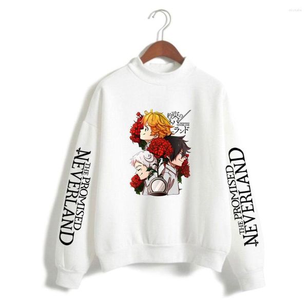 Felpe con cappuccio da uomo 2022 The Promised Neverland 2 Pullover Felpa senza cappuccio Pullover da uomo / donna Tute unisex Taglie forti Abbigliamento oversize