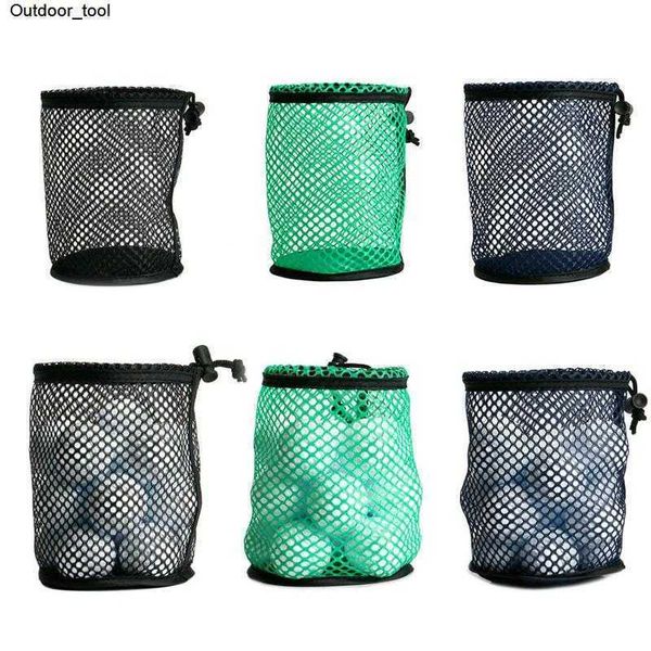 NOVO 1PC Golf Mesh Bag Nylon armazenamento Sacos de rede sólida Acessórios práticos Super grande capacidade podem conter 12 25 50 PCS Ball