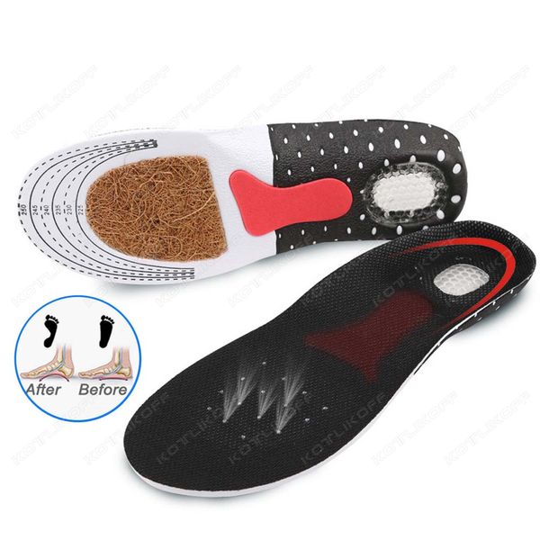 Orthesen Arch Support Sport Schuh Pad Walk Running Gel Einlegesohlen Insert Kissen Für Männer Frauen Desodorierung Coconut Bart Einlegesohle