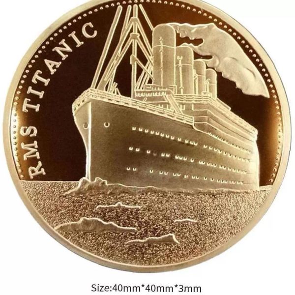 Coin Arts Gifts RMS Ship Collection 100 -летний юбилей токен BTC Bitcoin 40x40x3mm Толщина монеты DHL Доставка DHL