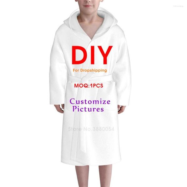 Zweiteilige Damenhose, Noisydesigns, individuelle Logo-Bilder, Kinder-Bademantel, Fleece-Robe, Jungen, Winter-Pyjama, Mädchen, Schwimmen, Baby, Zuhause