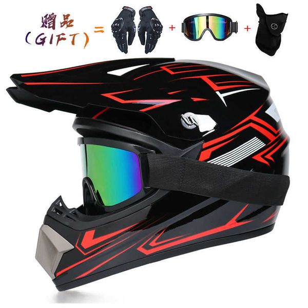 Capacetes de ciclismo Novo capacete off-road Unissex Mountain Bike Motorcyc Capacete ATV Downhill Mountain Helmet Dot L221014