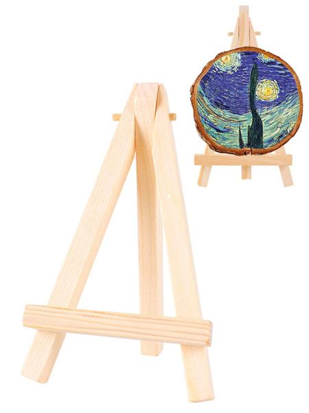 Mini Wood Display Staffelei Malerei Stativtafletophalter Ständer für kleine Leinwände Visitenkarten Zeichen Fotos RRE15132