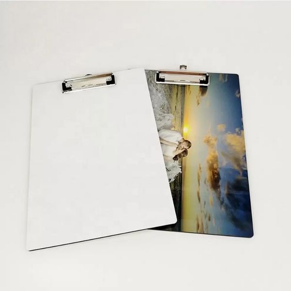 Portatori di archiviazione Racks Sublimation A4 Appunti riciclati Porta documento riciclato White Blank Profilo Clip File Paper File Office Forniture P1018