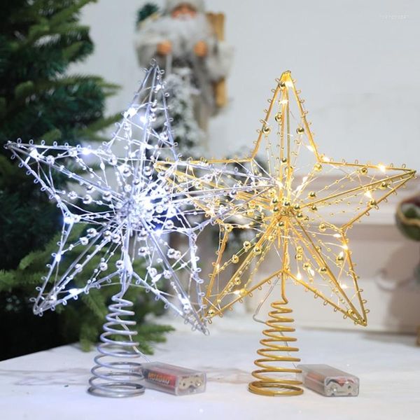 Decorações de Natal Tree Topper Star com LED Light Hanging Decor forfestival Holiday Party Decoration Accessorie S29 22 Drop