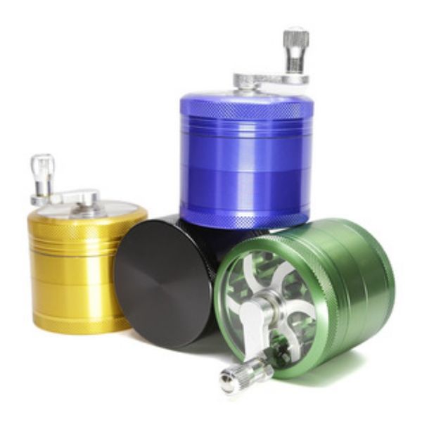 Smander Smasher Herb Grinder 4 Camadas Tabaco Brusher Vaporizador seco de dentes CNC Filtro elétrico TOB Ecigarette Máquina de 60 mm FY3961