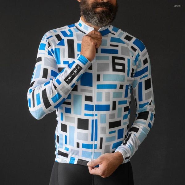 Giacche da corsa Twin Six 6 Maglia da ciclismo da uomo Outdoor Primavera Autunno Sottile manica lunga Abbigliamento Ropa Ciclismo Bicicletta Giacca leggera