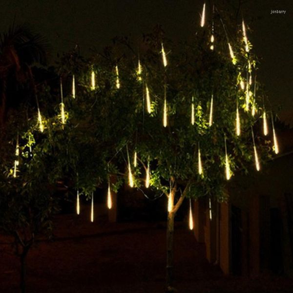 Dizeler LED güneş lambası meteor yağmur ışıkları Dış su geçirmez Noel ipi Düğün Partisi Dekorasyon Bahçesi için Işık