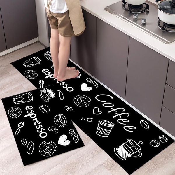 Halılar Moda Basit İskandinav Stili Mutfak Halı Zemin Halı Uzun Strip Kapı Mat Anti-Slip Yağ Kanıt Modern Ev Dekor Tapis