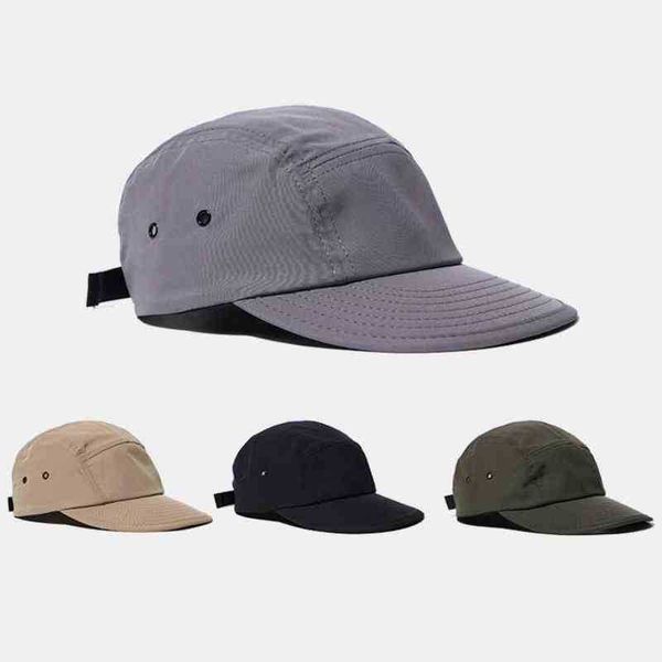 Yumuşak ağzına kadar 5 panel kamp kapağı beyzbol kapakları plaj güneş baba şapka yaz snapback erkek kadın bayan bayan vizör hip hop golf sporları g221018