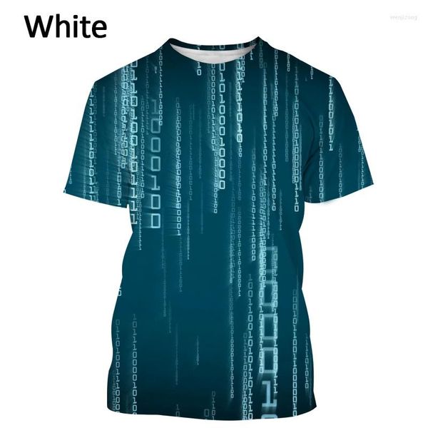 T-shirt da uomo 2022 uomini e donne numero stampato 3D magliette a maniche corte vertigini digitali moda casual girocollo camicia