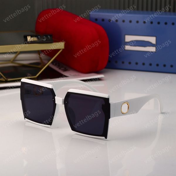 Óculos de sol de designer de luxo armações de óculos de metal óculos de sol ao ar livre espelhos mulheres forma retangular óculos para homens mulher acessórios
